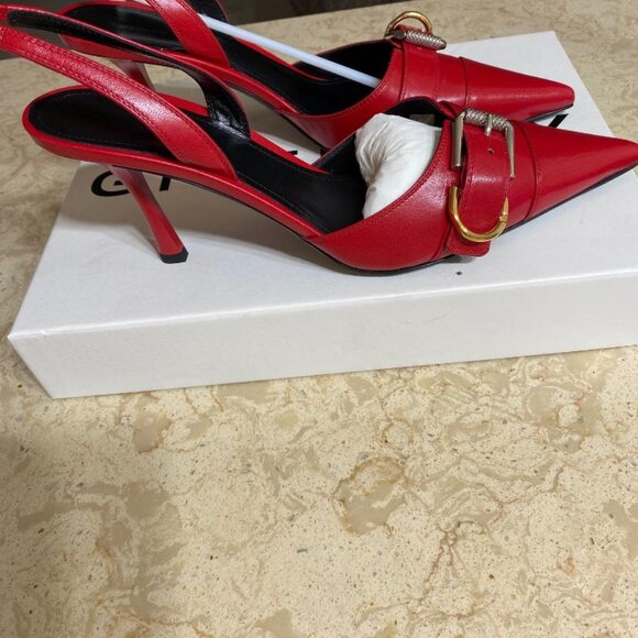 Givenchy Voyou Leather Buckle Slingback Pumps (Orig.$1095) (Size 11 US/41 EU) - Picture 5 of 8
